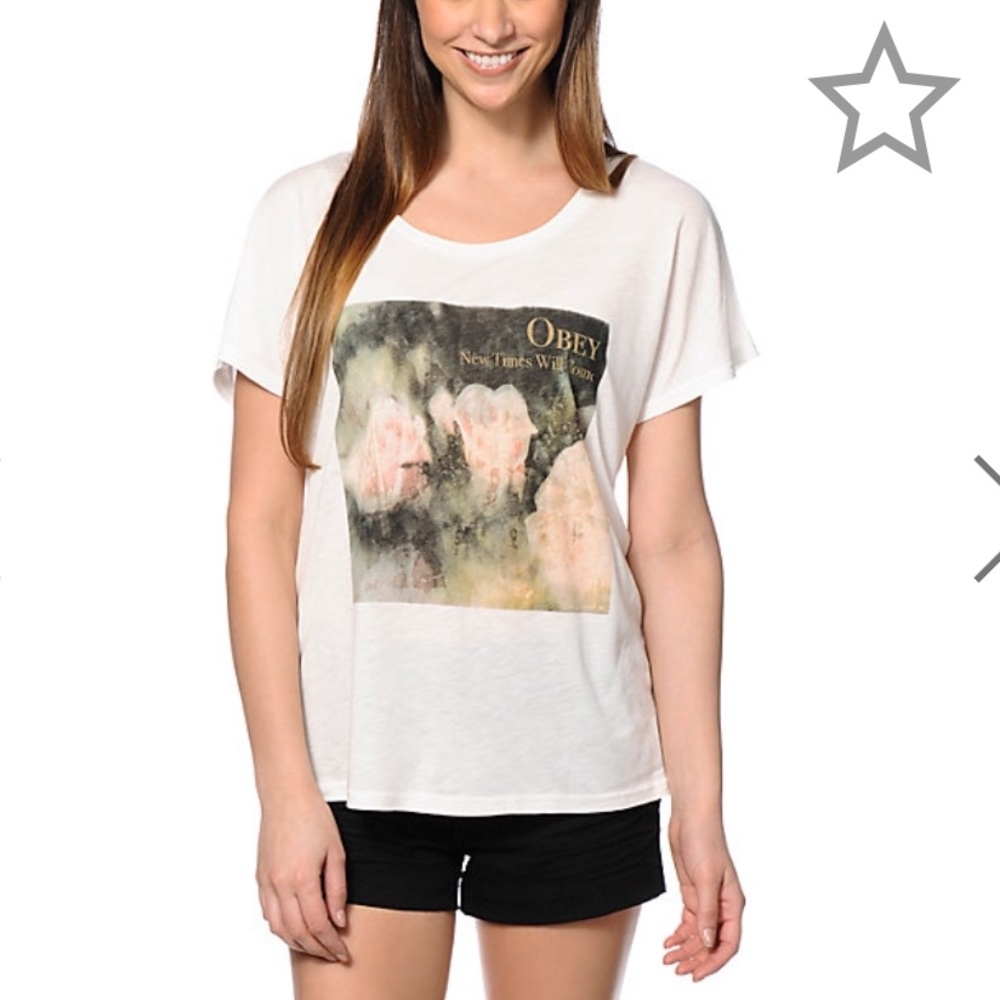 OBEY NEW TIMES WILL COME MODERN DOLMAN T-SHIRT